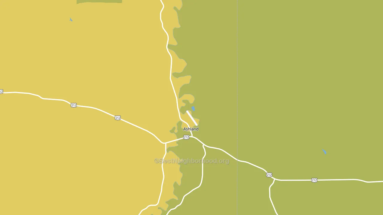 Ashland, MT block-group voter-turnout map