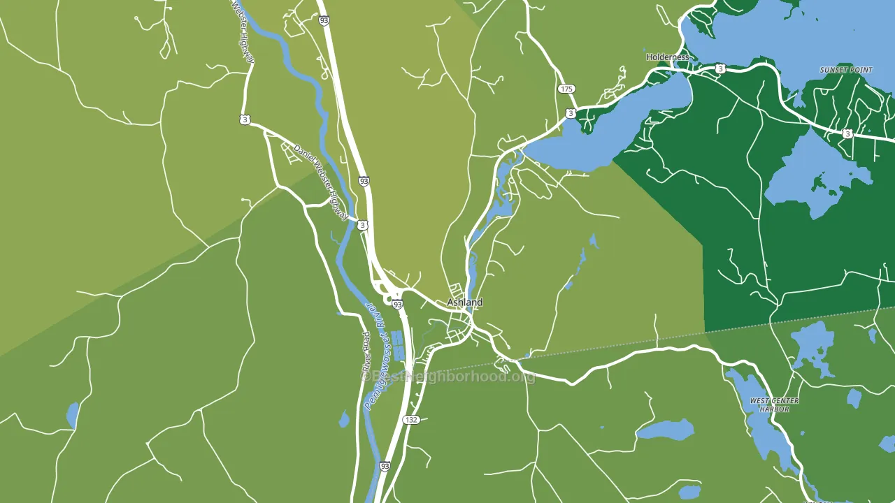 Ashland, NH block-group voter-turnout map