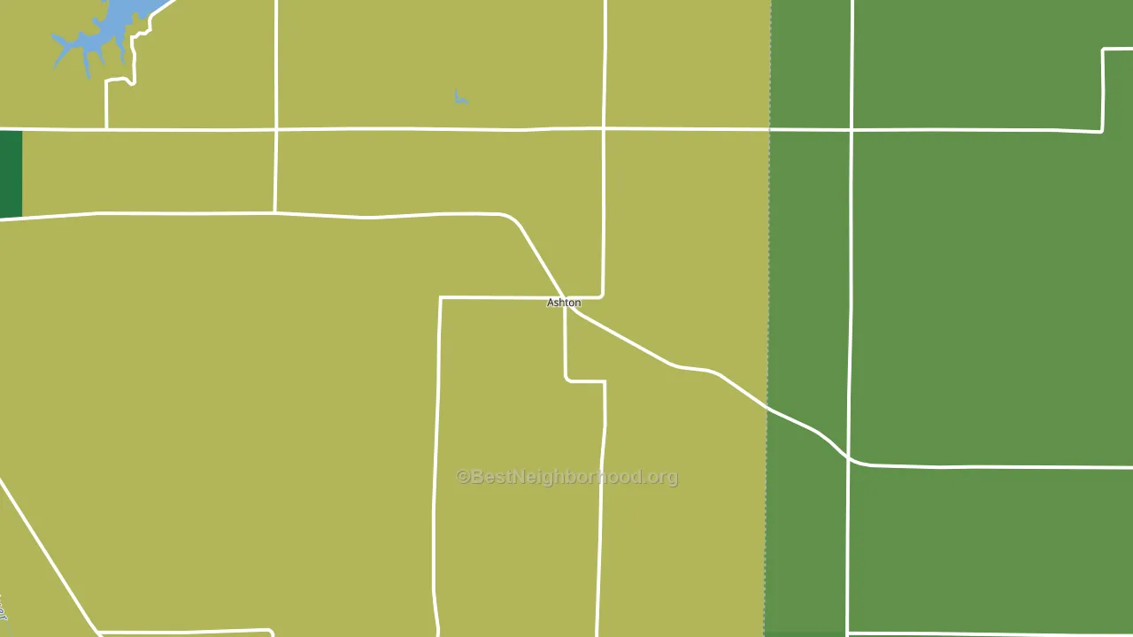 Ashton, NE block-group voter-turnout map