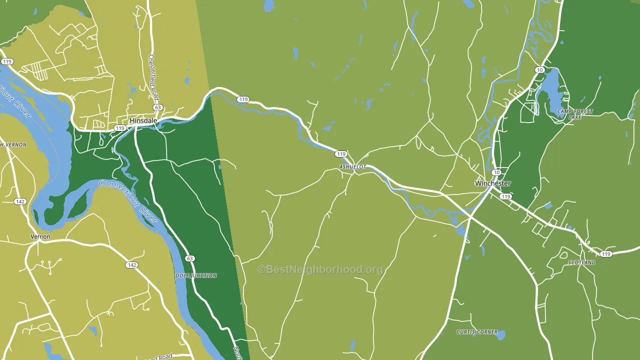 Ashuelot, NH block-group voter-turnout map