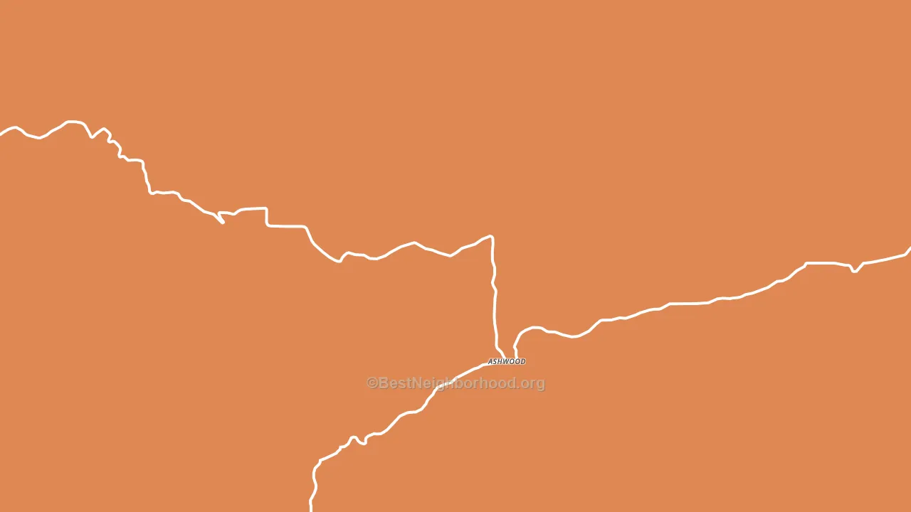 Ashwood, OR block-group voter-turnout map
