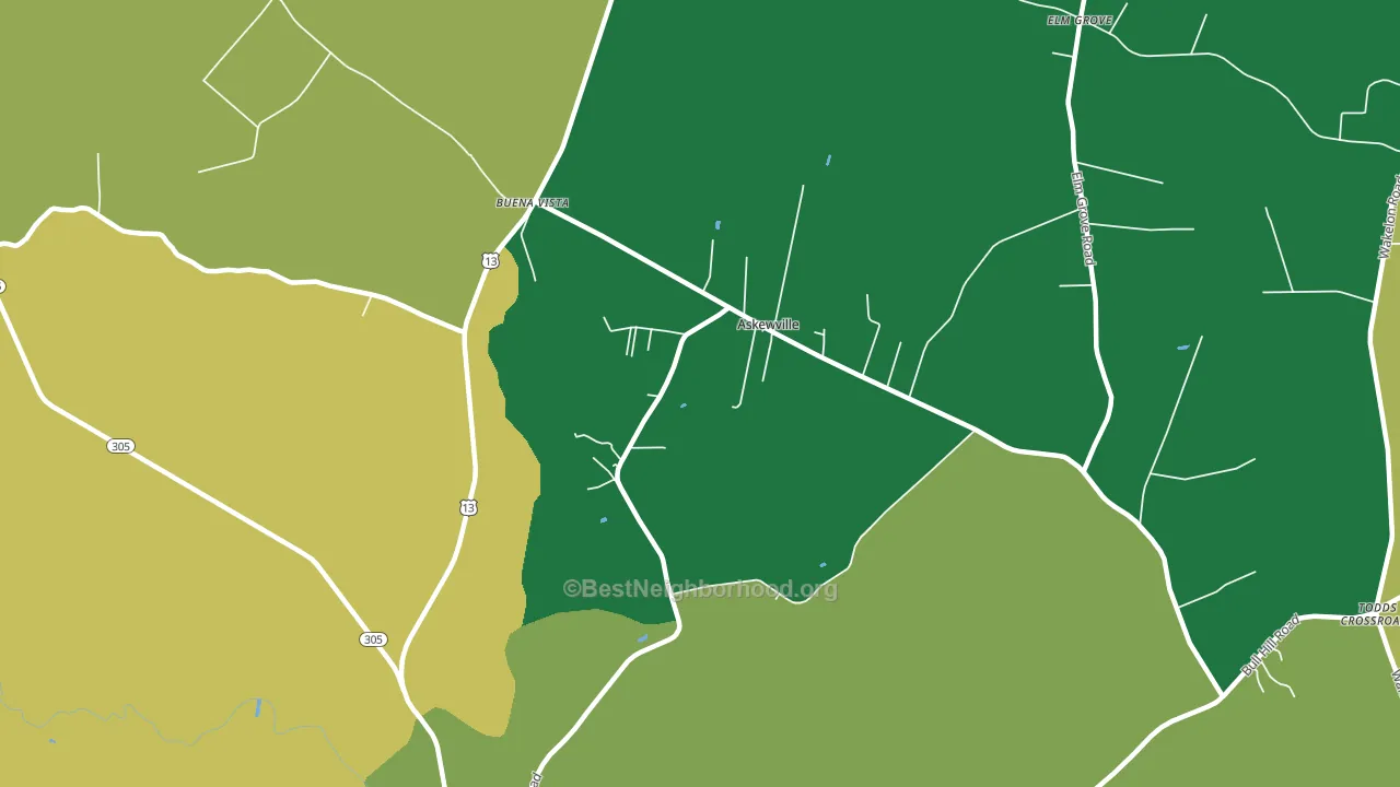 Askewville, NC block-group voter-turnout map