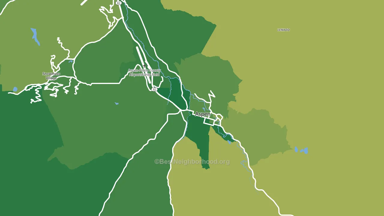 Aspen, CO block-group voter-turnout map
