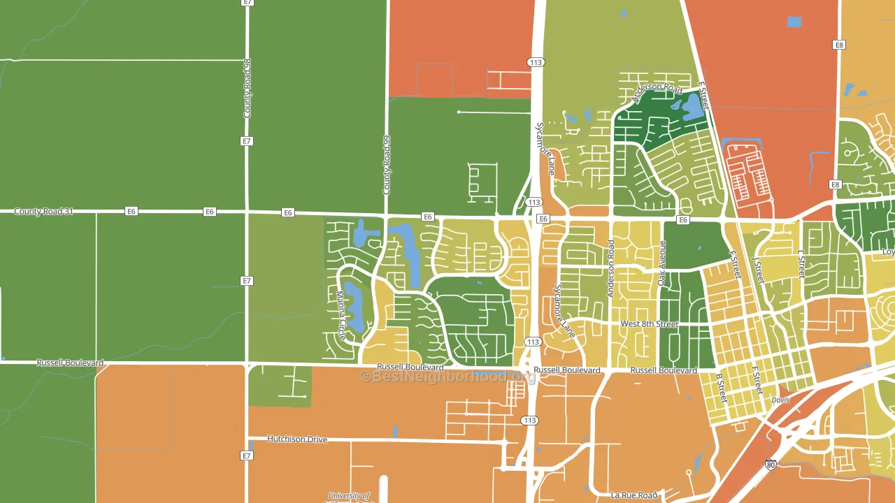 Aspen, Davis, CA block-group voter-turnout map