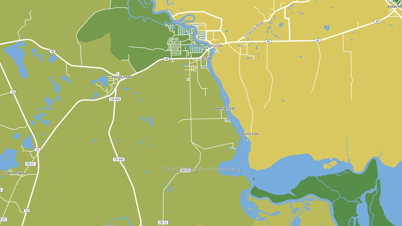 Astor Park, FL block-group voter-turnout map