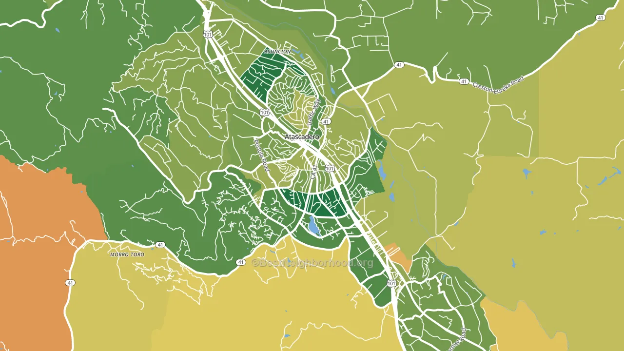 Atascadero, CA block-group voter-turnout map