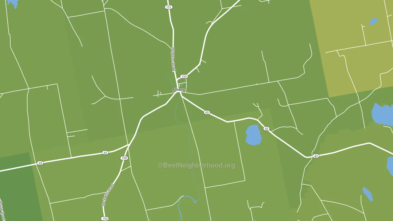 Athens, ME block-group voter-turnout map