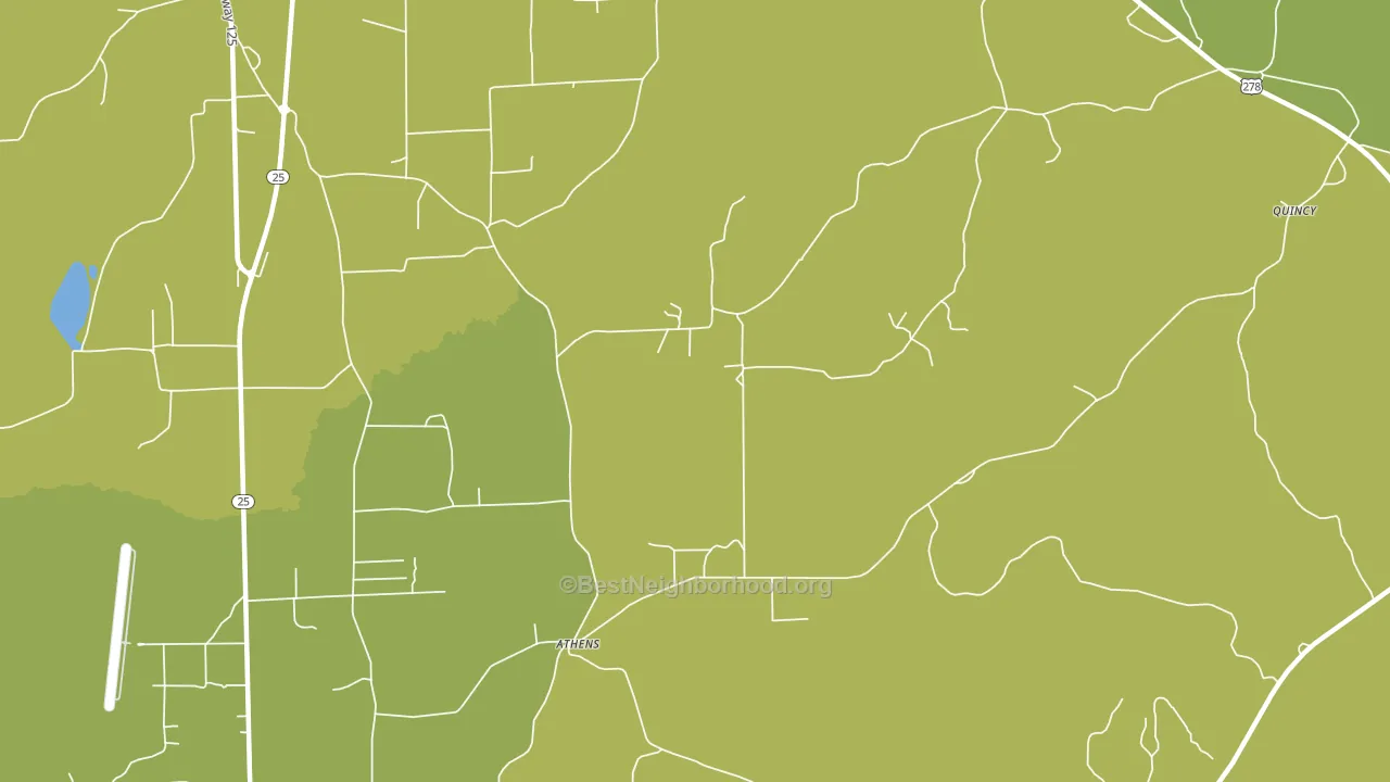 Athens, MS block-group voter-turnout map