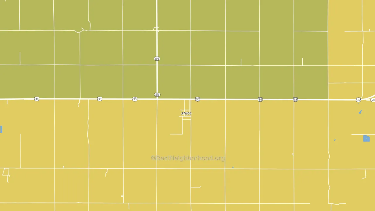 Athol, KS block-group voter-turnout map