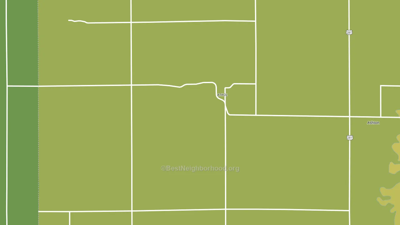 Athol, SD block-group voter-turnout map