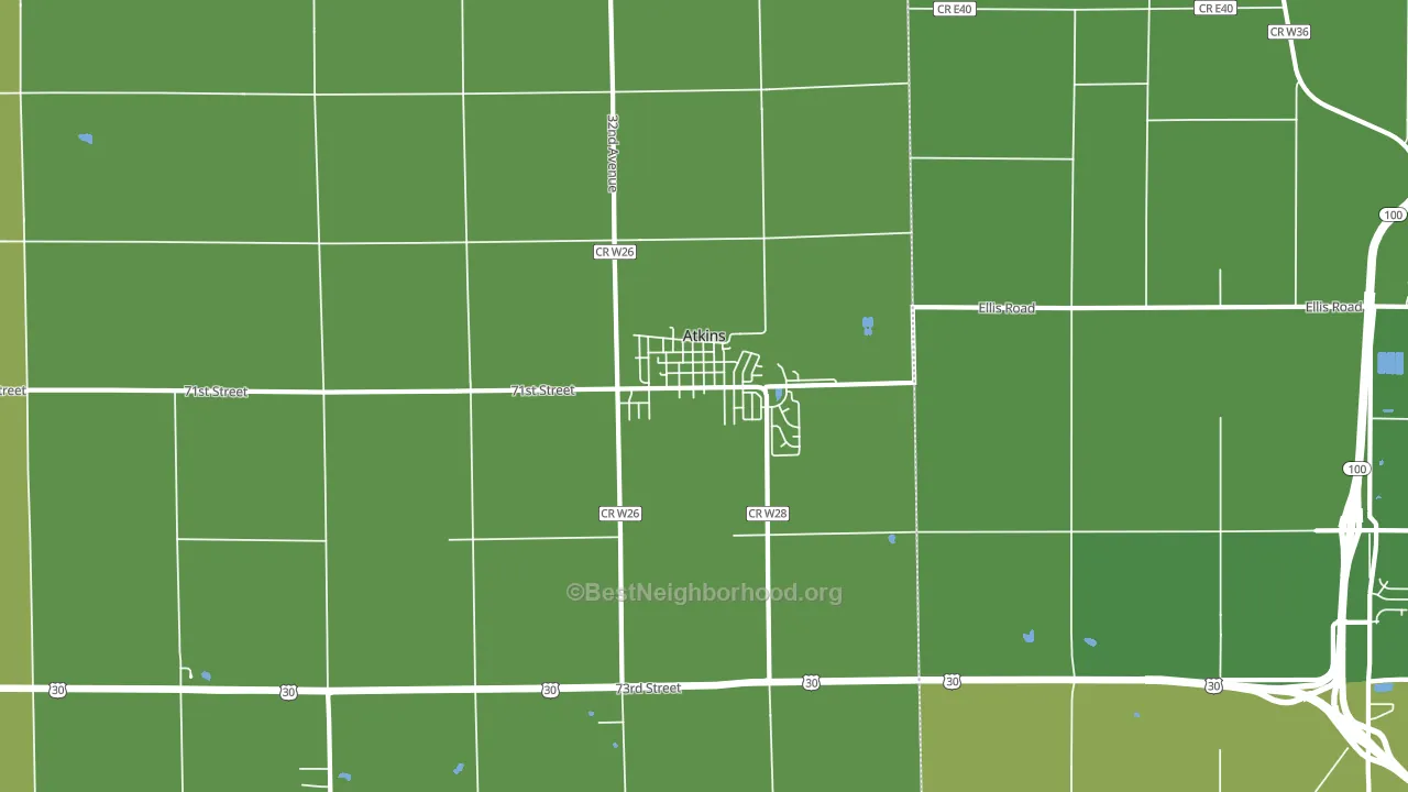 Atkins, IA block-group voter-turnout map