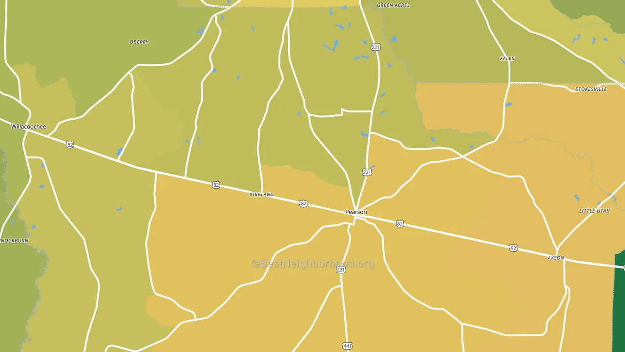 Atkinson County, GA block-group voter-turnout map