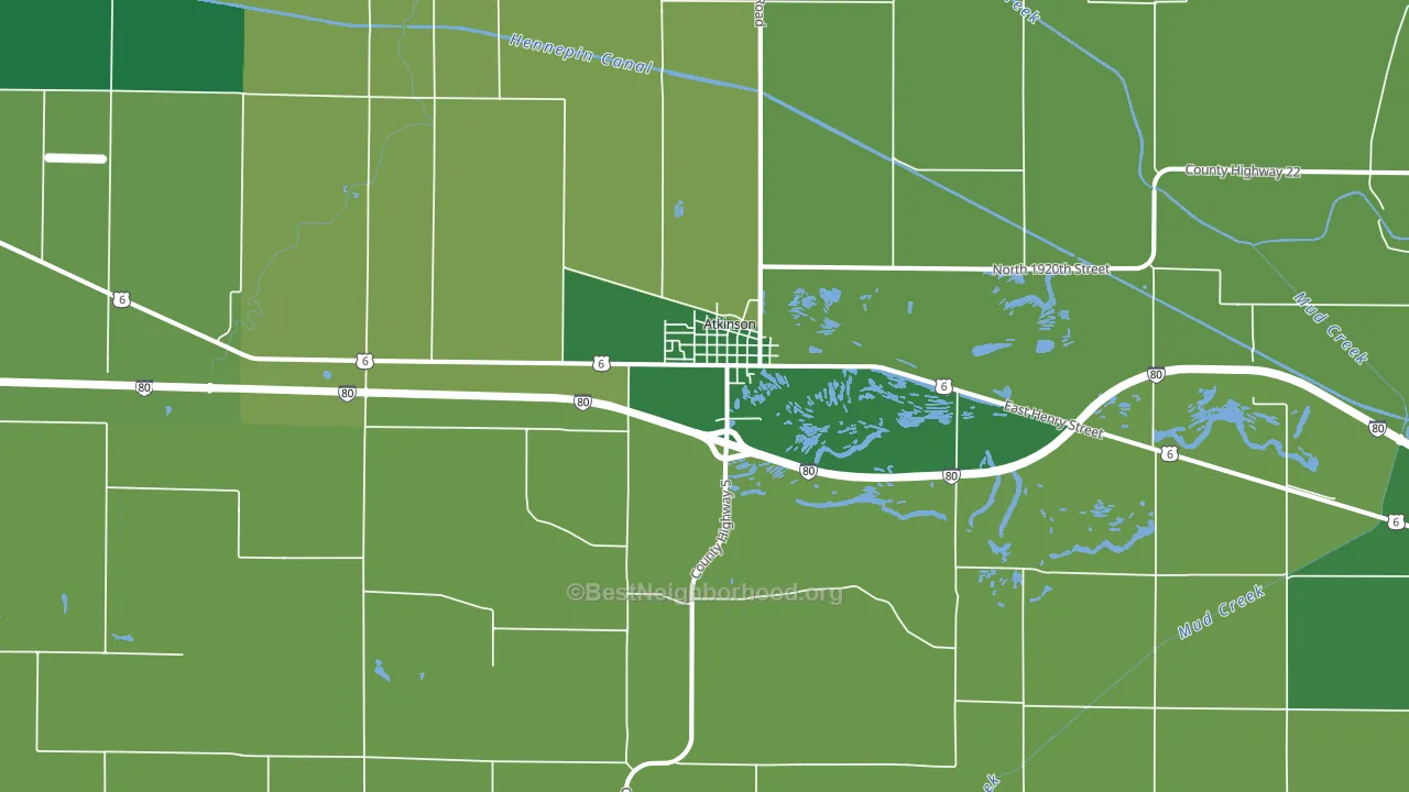 Atkinson, IL block-group voter-turnout map