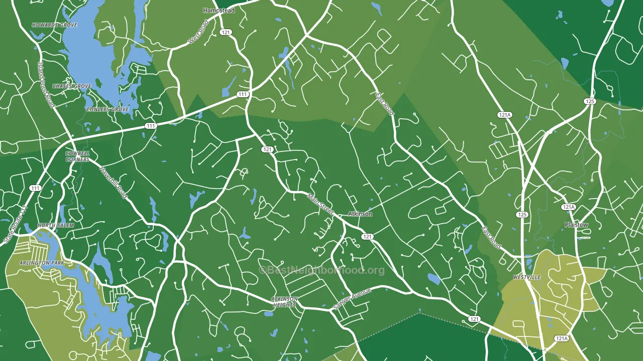 Atkinson, NH block-group voter-turnout map