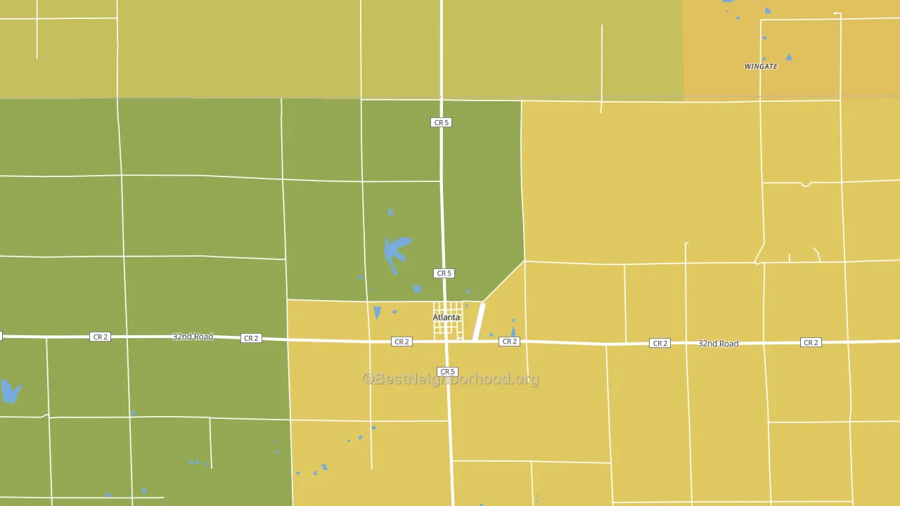 Atlanta, KS block-group voter-turnout map