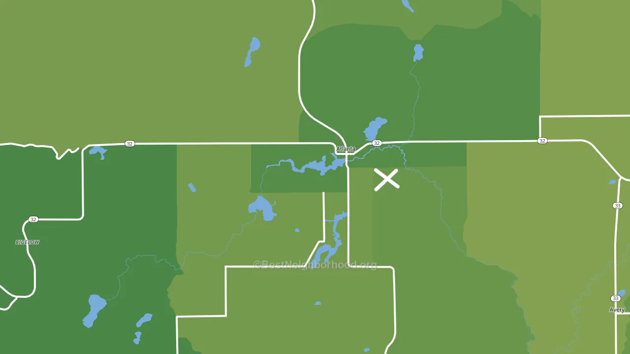 Atlanta, MI block-group voter-turnout map