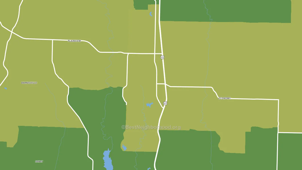 Atlanta, MO block-group voter-turnout map