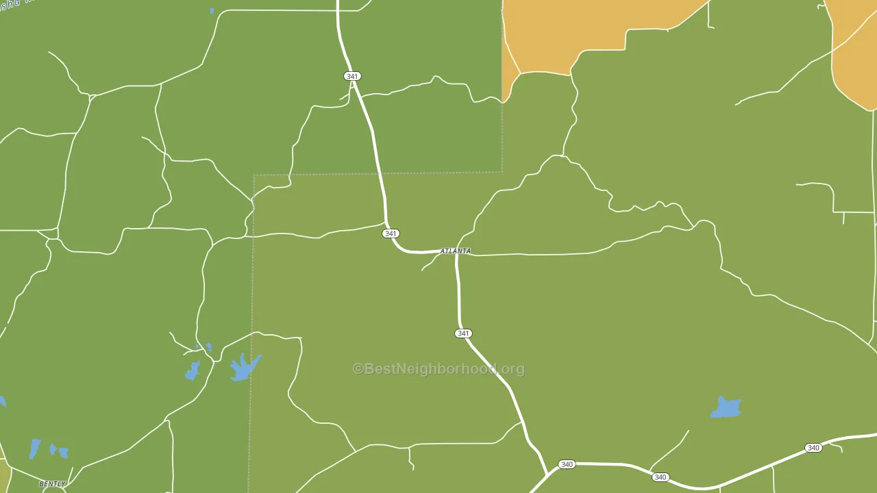 Atlanta, MS block-group voter-turnout map