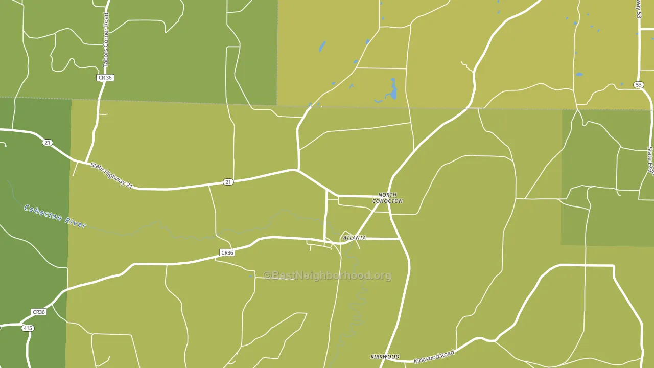 Atlanta, NY block-group voter-turnout map