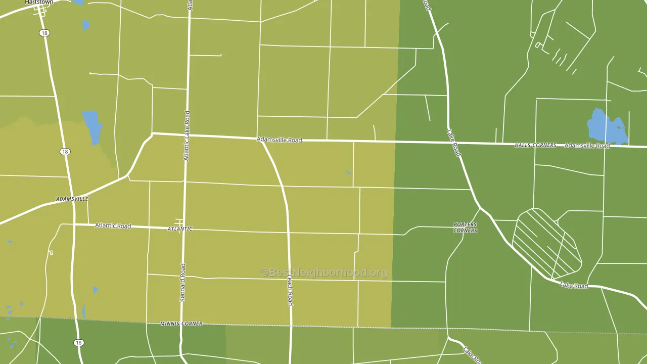Atlantic, PA block-group voter-turnout map