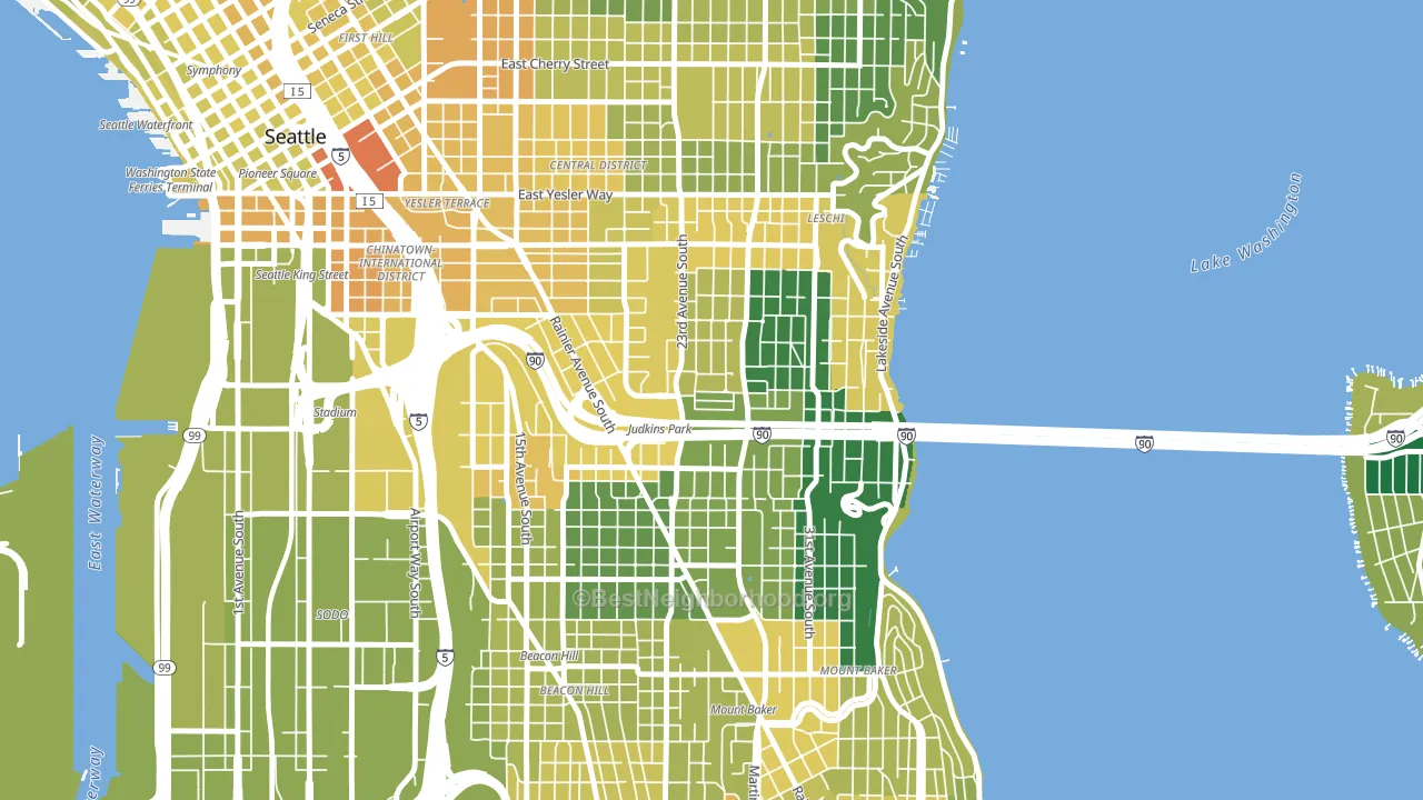 Atlantic, Seattle, WA block-group voter-turnout map