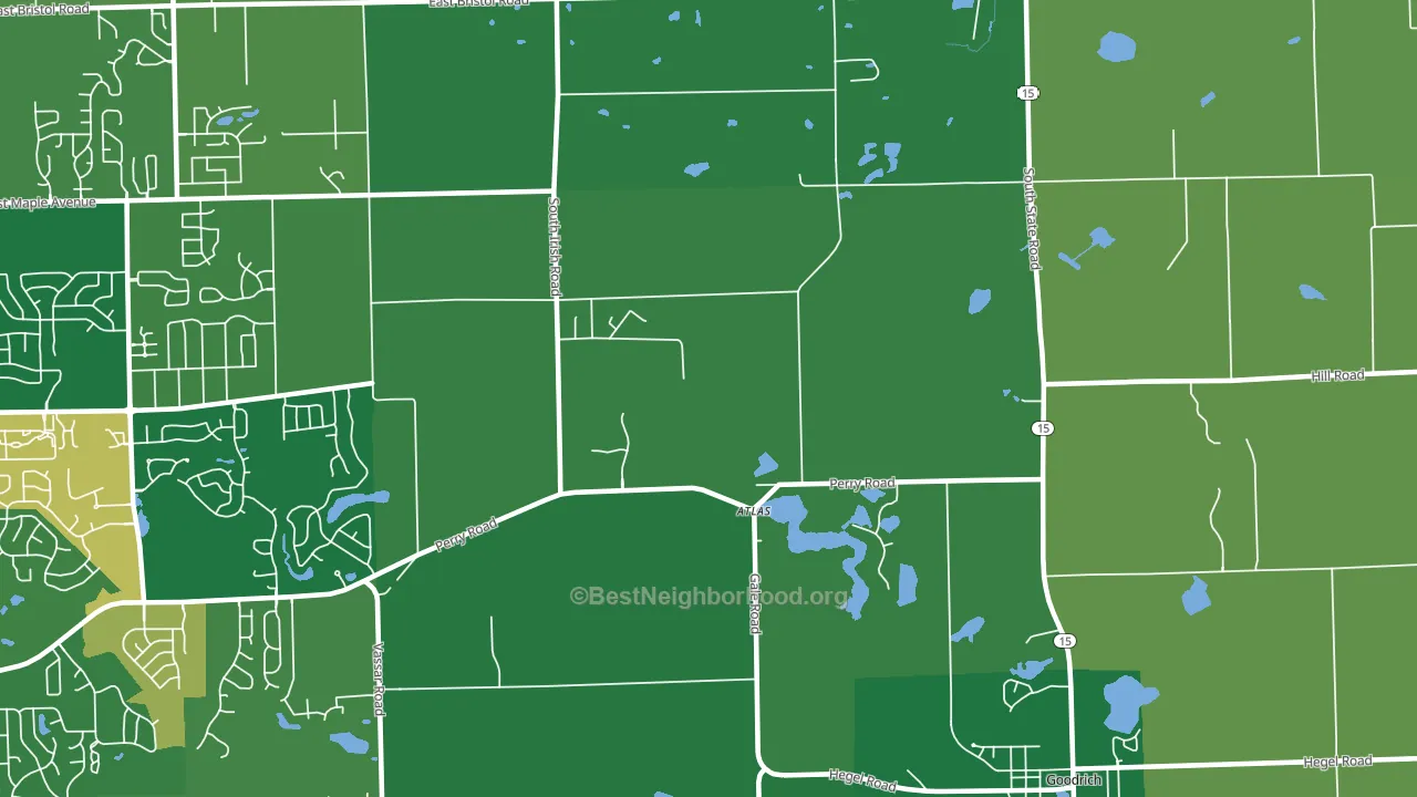 Atlas, MI block-group voter-turnout map
