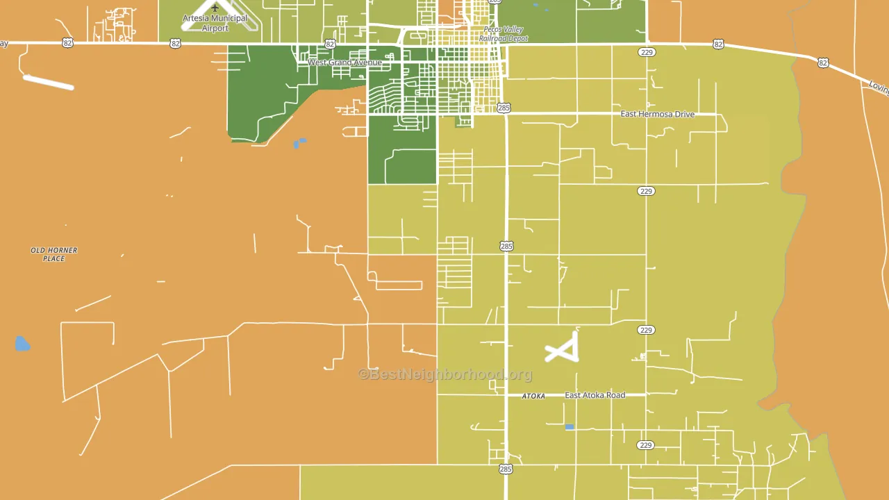 Atoka, NM block-group voter-turnout map