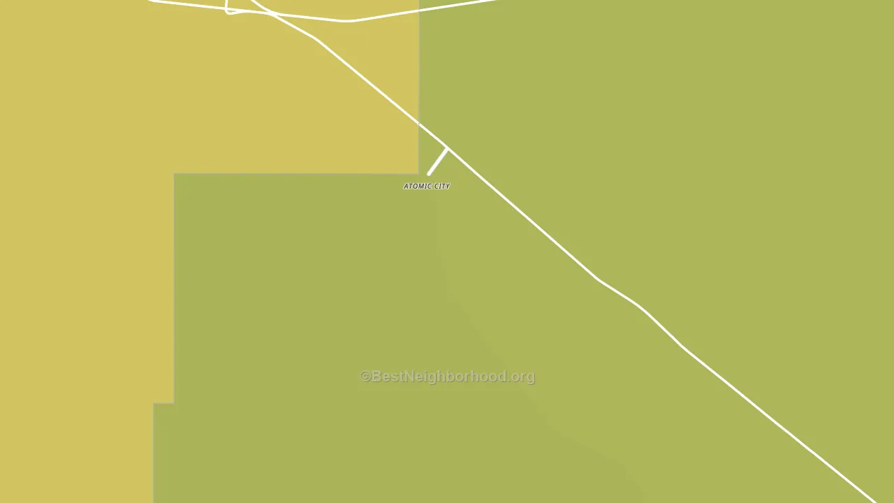 Atomic City, ID block-group voter-turnout map