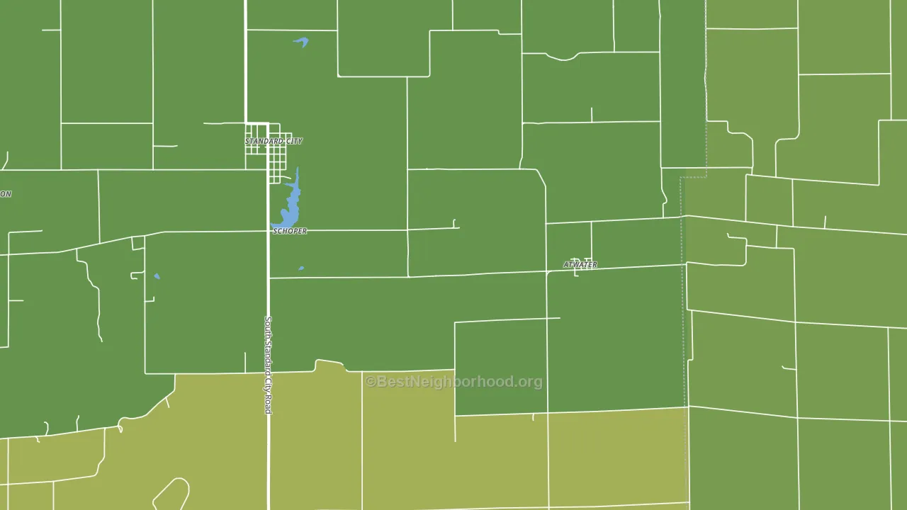 Atwater, IL block-group voter-turnout map