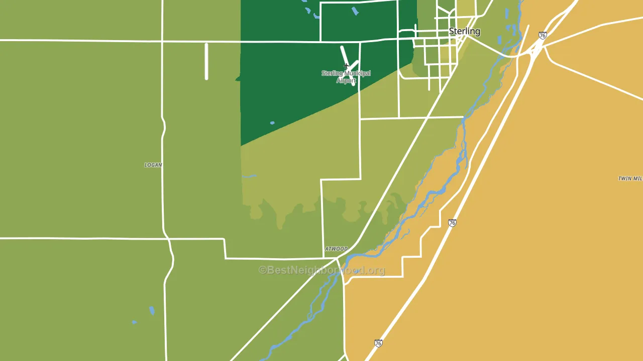Atwood, CO block-group voter-turnout map