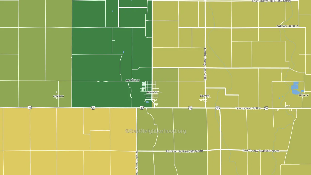 Atwood, IL block-group voter-turnout map