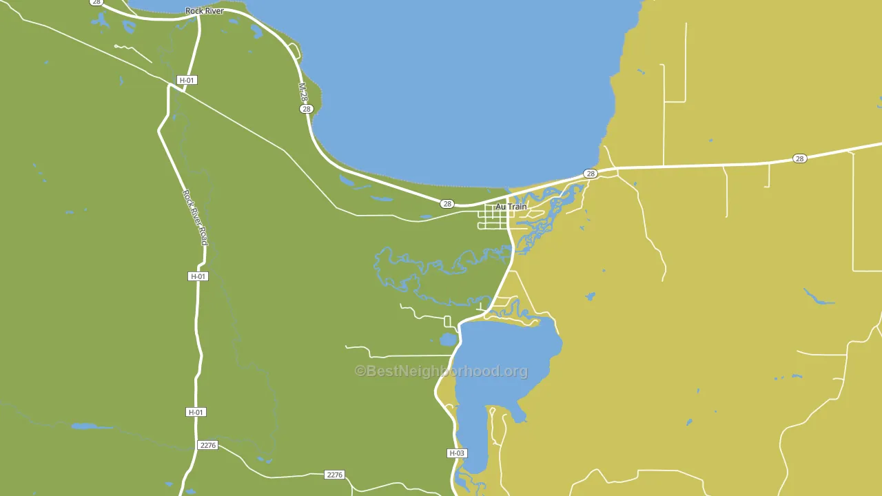 Au Train, MI block-group voter-turnout map