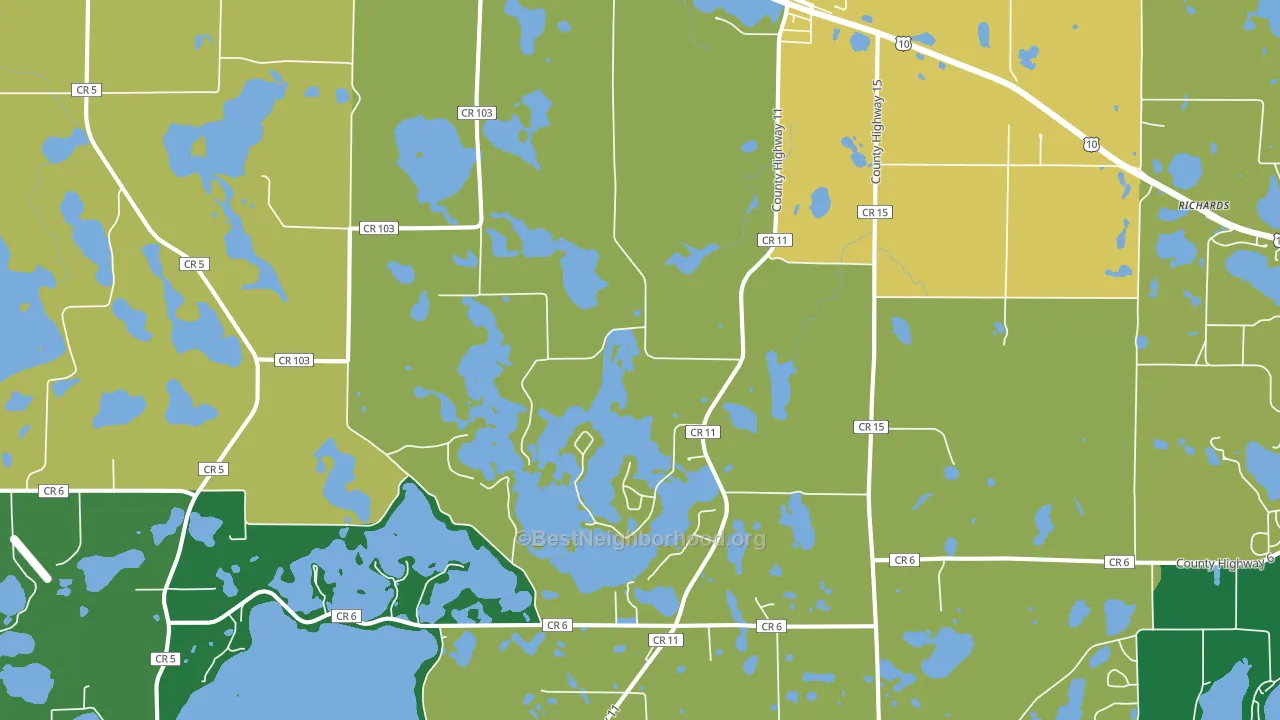 Audubon, MN block-group voter-turnout map