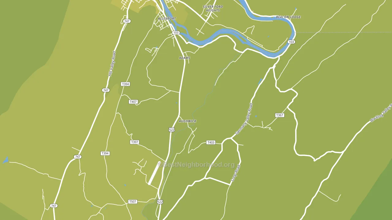 Aughwick, PA block-group voter-turnout map