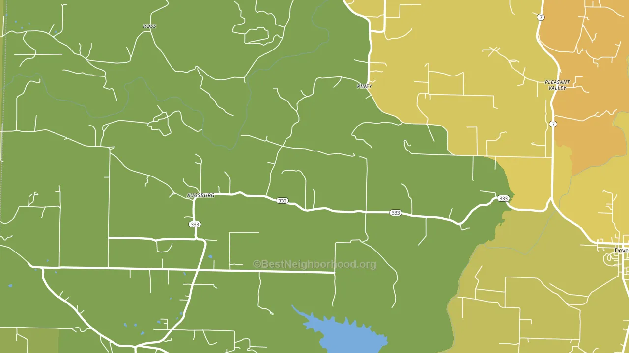 Augsburg, AR block-group voter-turnout map