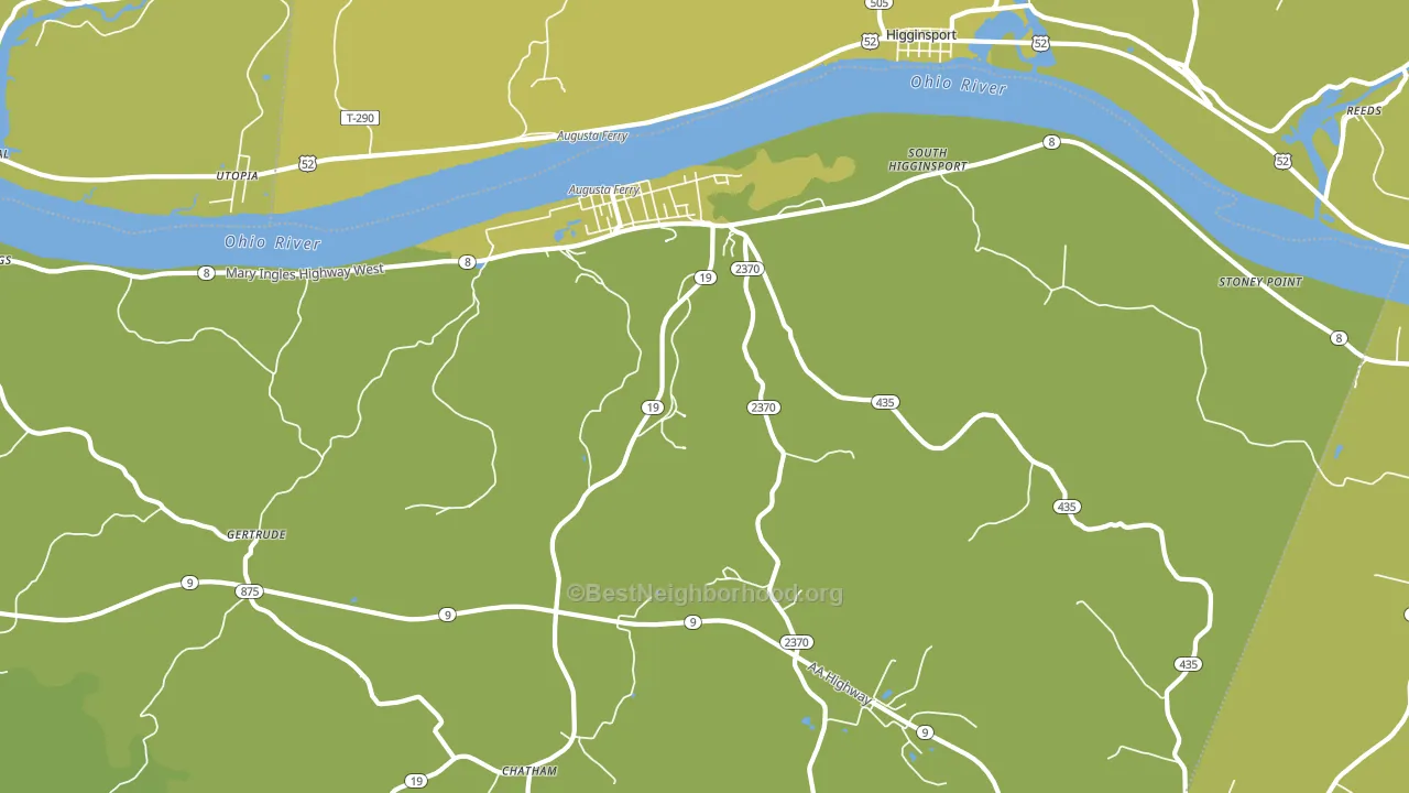 Augusta, KY block-group voter-turnout map