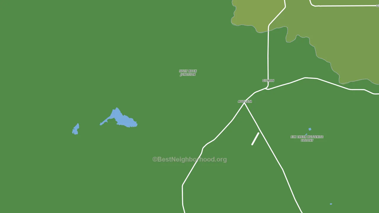 Augusta, MT block-group voter-turnout map