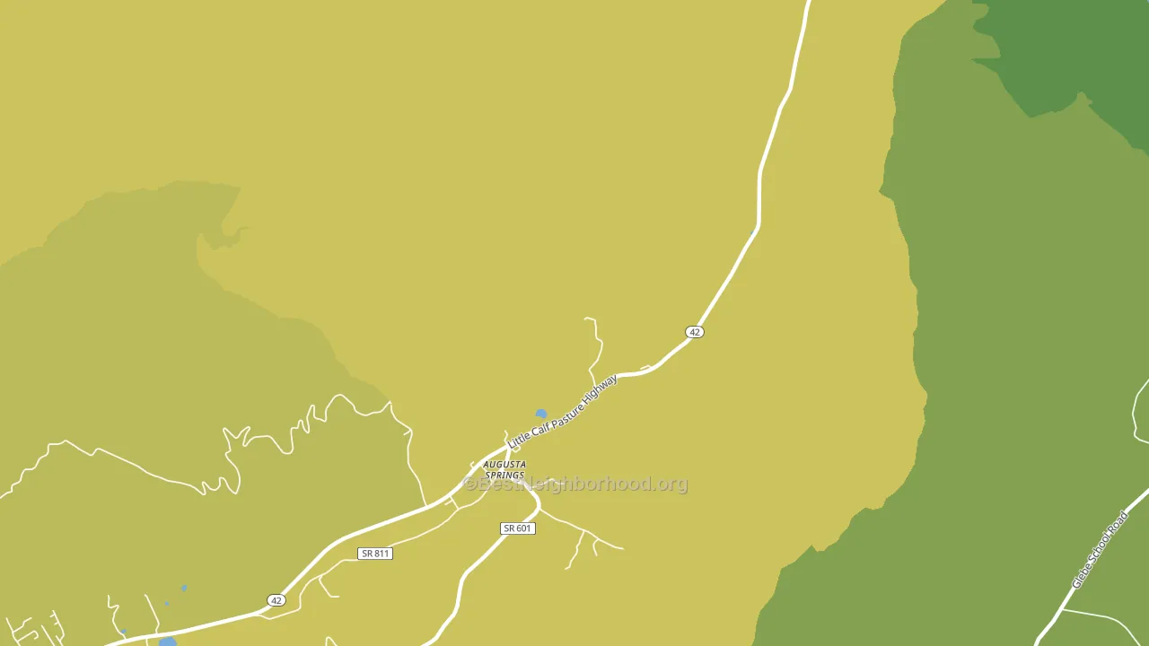 Augusta Springs, VA block-group voter-turnout map