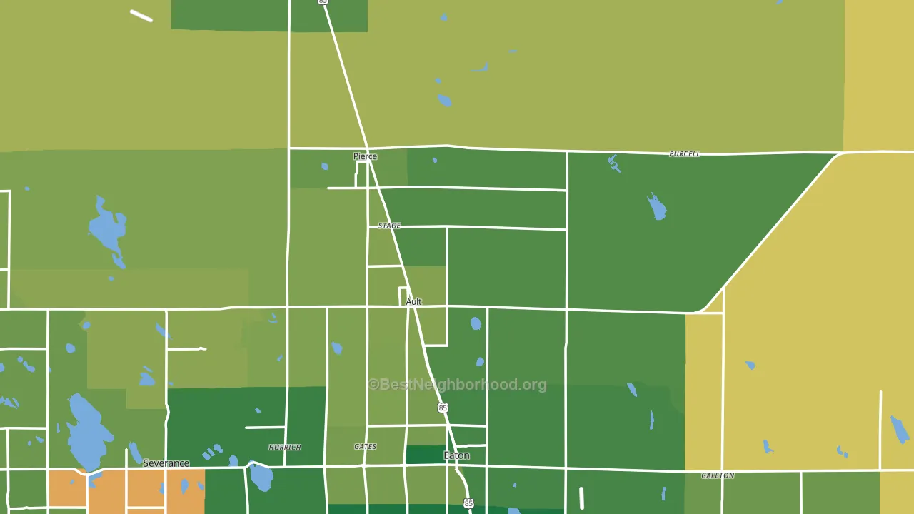 Ault, CO block-group voter-turnout map