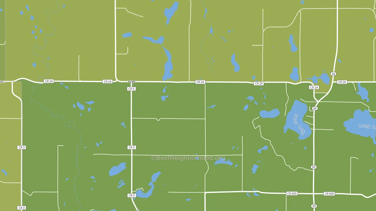 Aure, MN block-group voter-turnout map