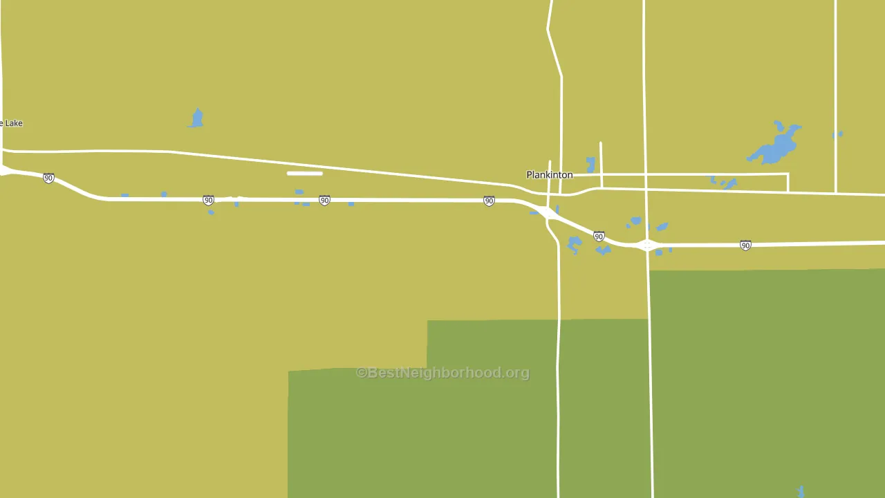 Aurora County, SD block-group voter-turnout map