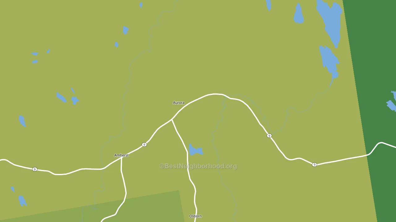 Aurora, ME block-group voter-turnout map