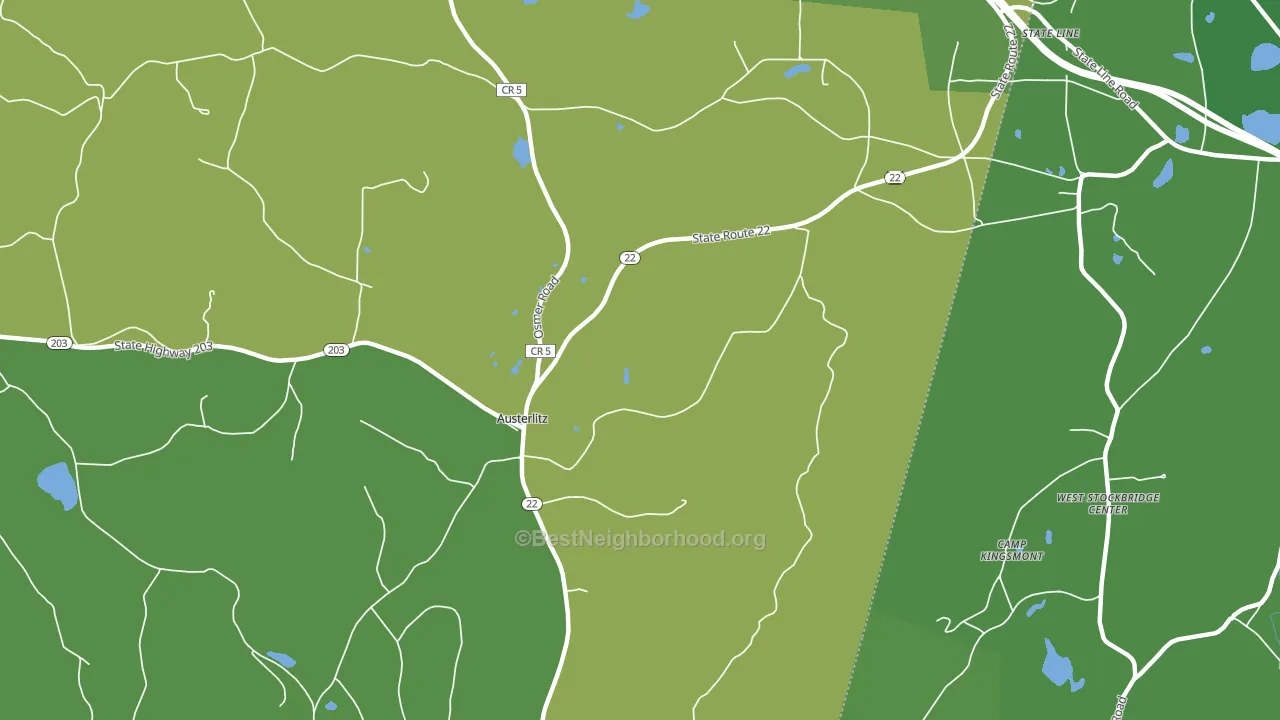 Austerlitz, NY block-group voter-turnout map