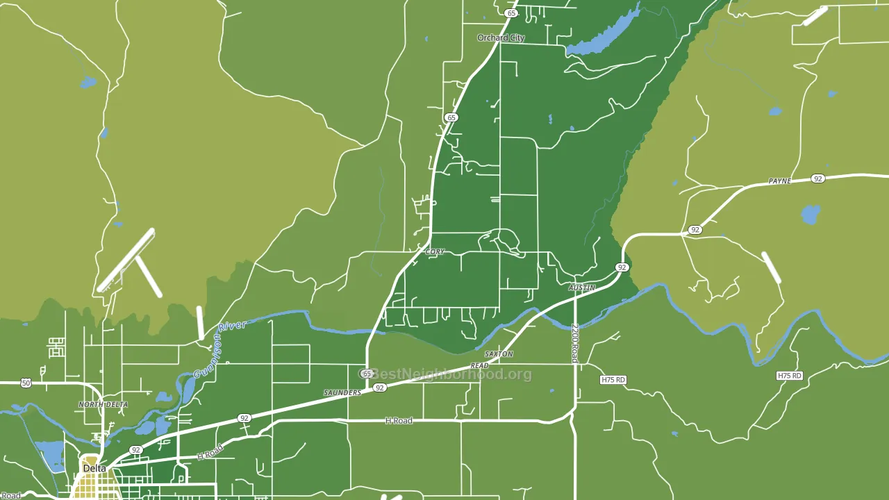 Austin, CO block-group voter-turnout map