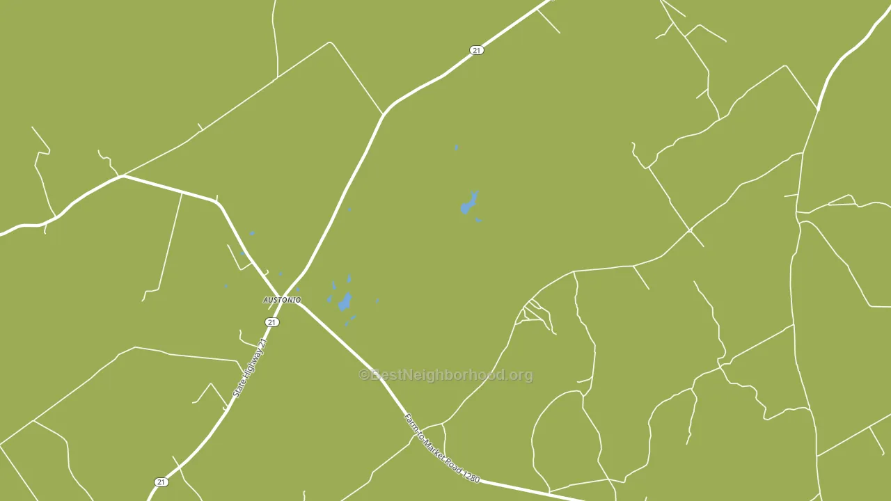 Austonio, TX block-group voter-turnout map