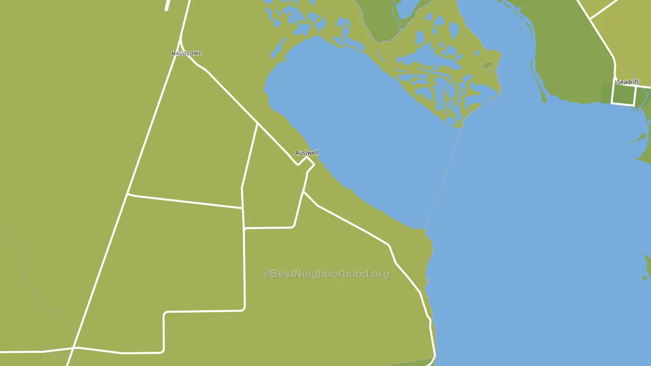 Austwell, TX block-group voter-turnout map
