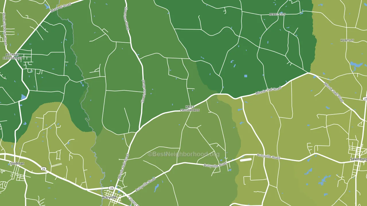 Autryville, NC block-group voter-turnout map