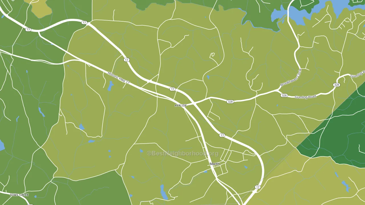 Avalon, GA block-group voter-turnout map
