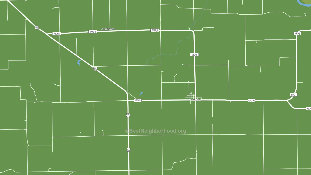 Avalon, MO block-group voter-turnout map