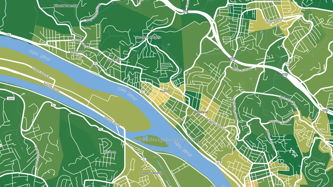 Avalon, PA block-group voter-turnout map